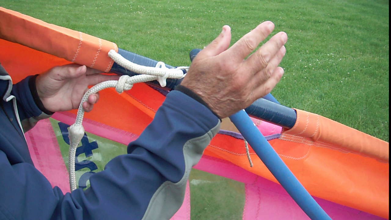 Windsurfing Tie on Boom demo