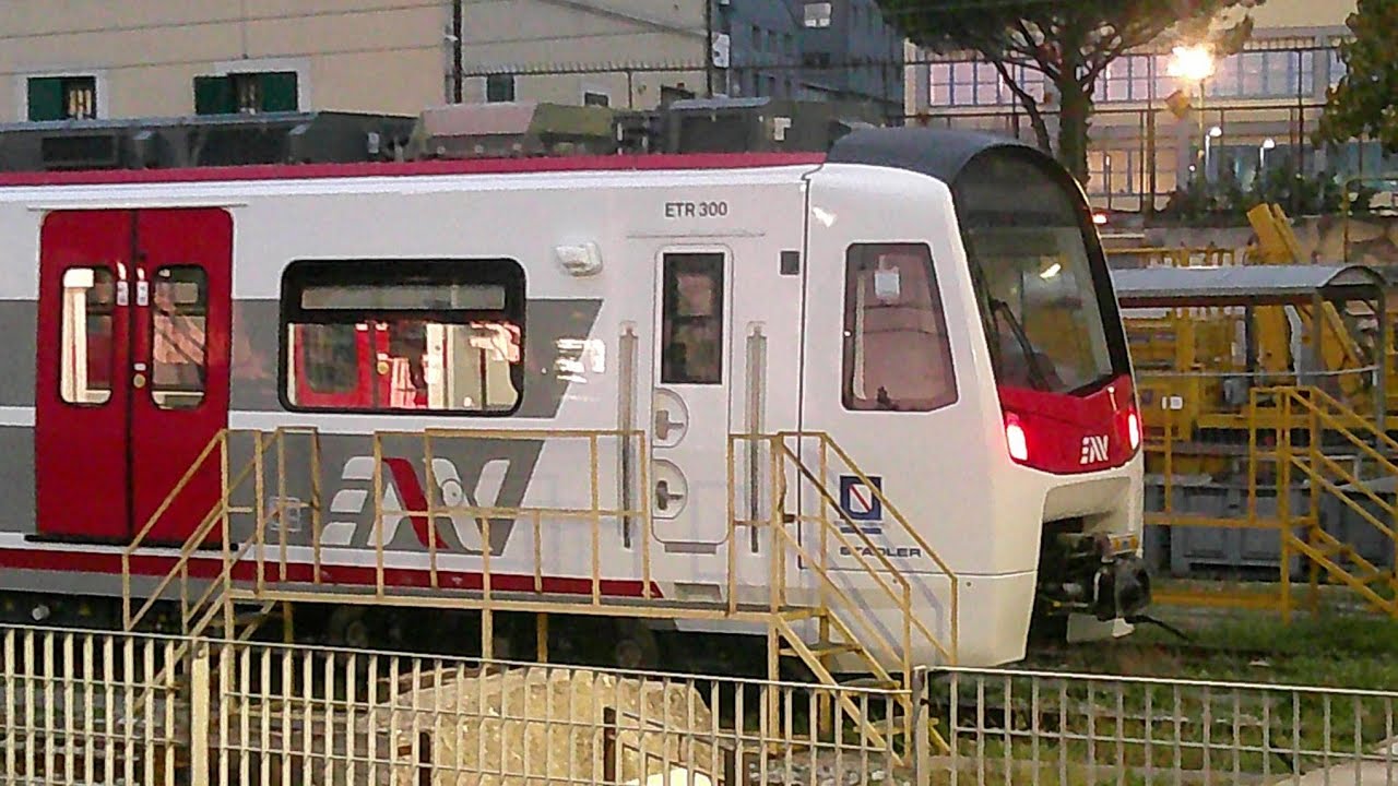 Circumvesuviana : Treno Nuovo Etr 300 in fase di Collaudo a San Giovanni A Teduccio