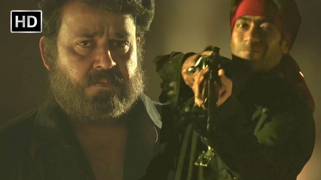 Ram Gopal Verma Ki Aag - अजय देवगन और मोहन लाल का एक्शन सीन - Mohan Lal, Ajay Devgan, Amitabh