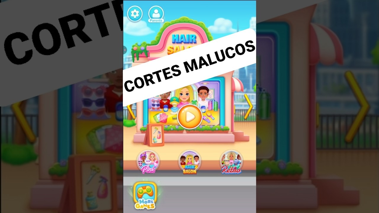 JOGANDO JOGOS DIFERENTES - Hair Salon (FAZENDO CORTES MALUCOS!)
