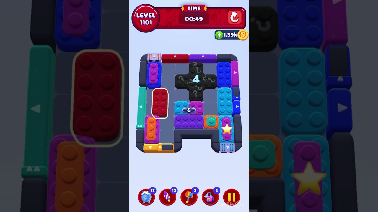 Color Block Jam Level 1101 &ndash; Full Puzzle Solution (No Boosters)
