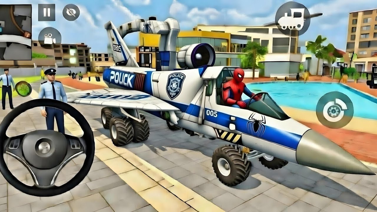 🤑Indian Thift Auto Simulator🤩Indian Showroom Purchase😯Modified Police Spiderman Jet & Car🥳Game