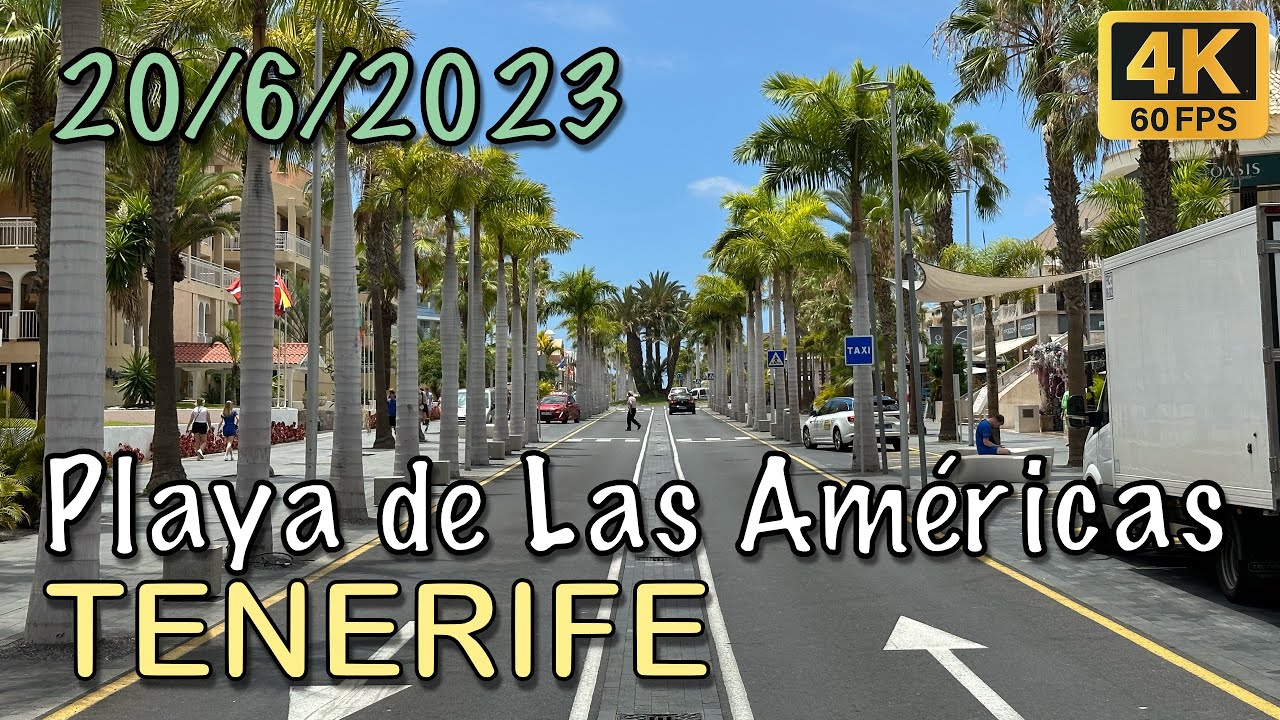Tenerife - Playa de Las Américas 🌴🌊☀️ 20/06/2023 walktour 4K HDR