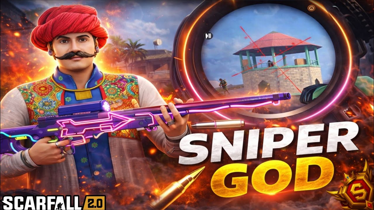 SNIPER GOD 🔥| SCARFALL MONTAGE VIDEO ❤️‍🩹