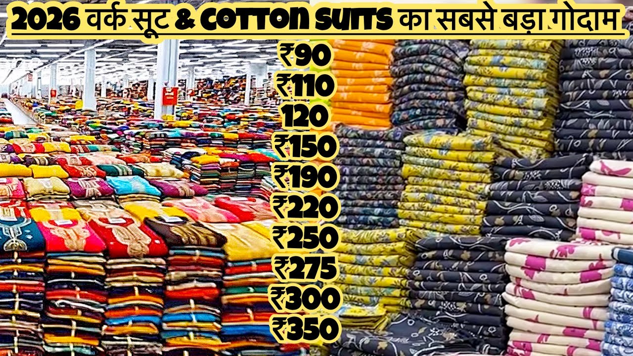 बिके तो बेच दो वरना वापस भेज दो मात्र-175/😍Ladies suit manufacturer in Surat|Cotton Suits Market