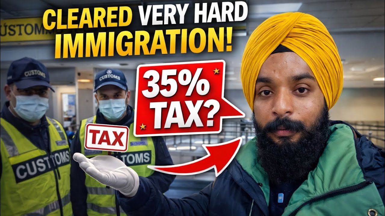 50000 ਤੋਂ ਉੱਤੇ ਦਾ ਸਮਾਨ ਤੇ ਮੰਗਦੇ 35% ਟੈਕਸ || Indian Immigration and customs Sikh Traveller 