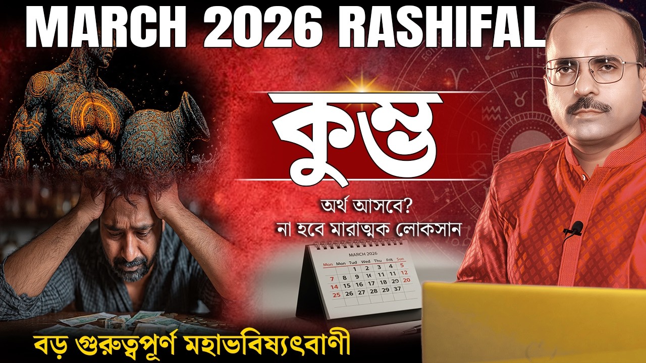 কুম্ভ মার্চ ২০২৬ রাশিফল ​​| Kumbh Rashi March 2026 | Aquarius March 2026 Horoscope