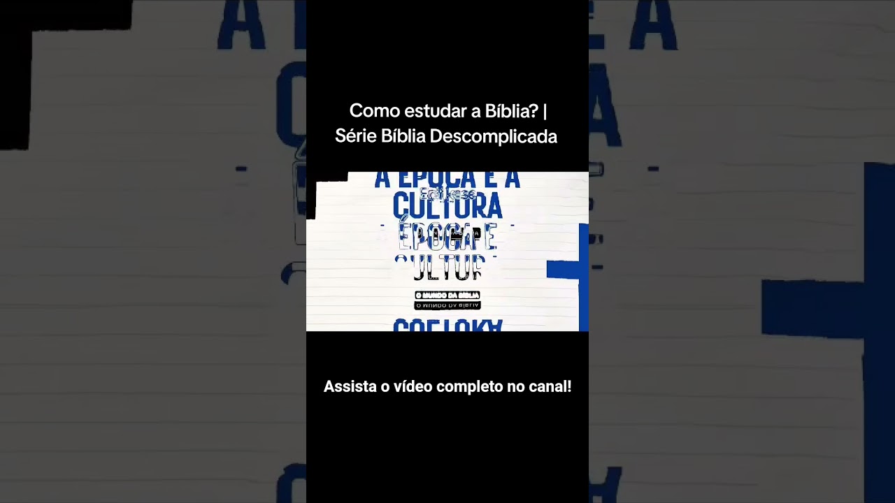 Como estudar a B&iacute;blia? #biblia #entendendoabiblia #estudobiblico #estudarabiblia