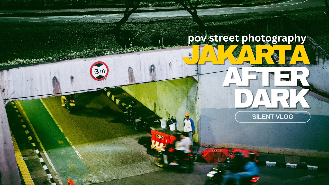 POV Street Photography Jakarta at Night | The Longest Pedestrian Bridge. [4K]