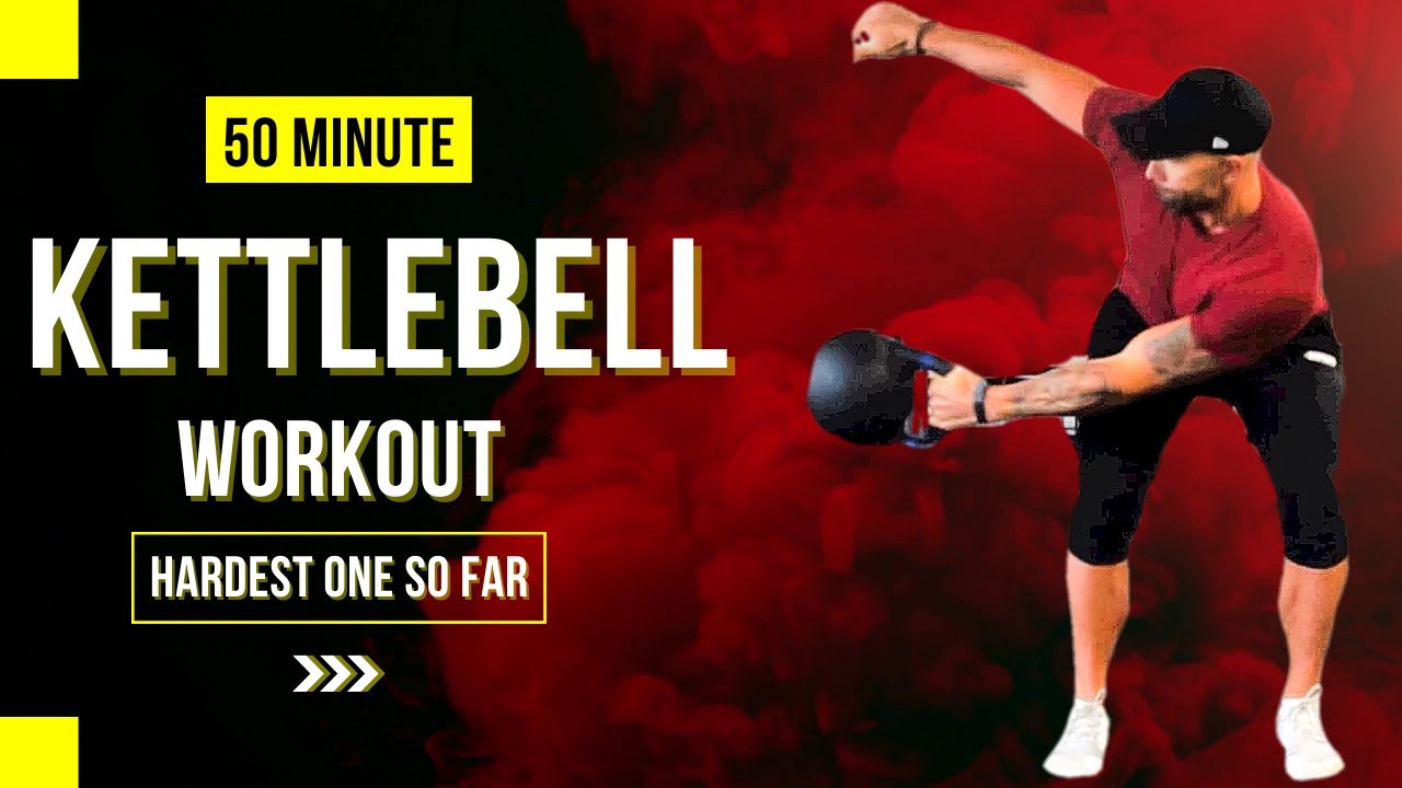50 Minute Kettlebell Workout. [ THE HARDEST ONE SO FAR]