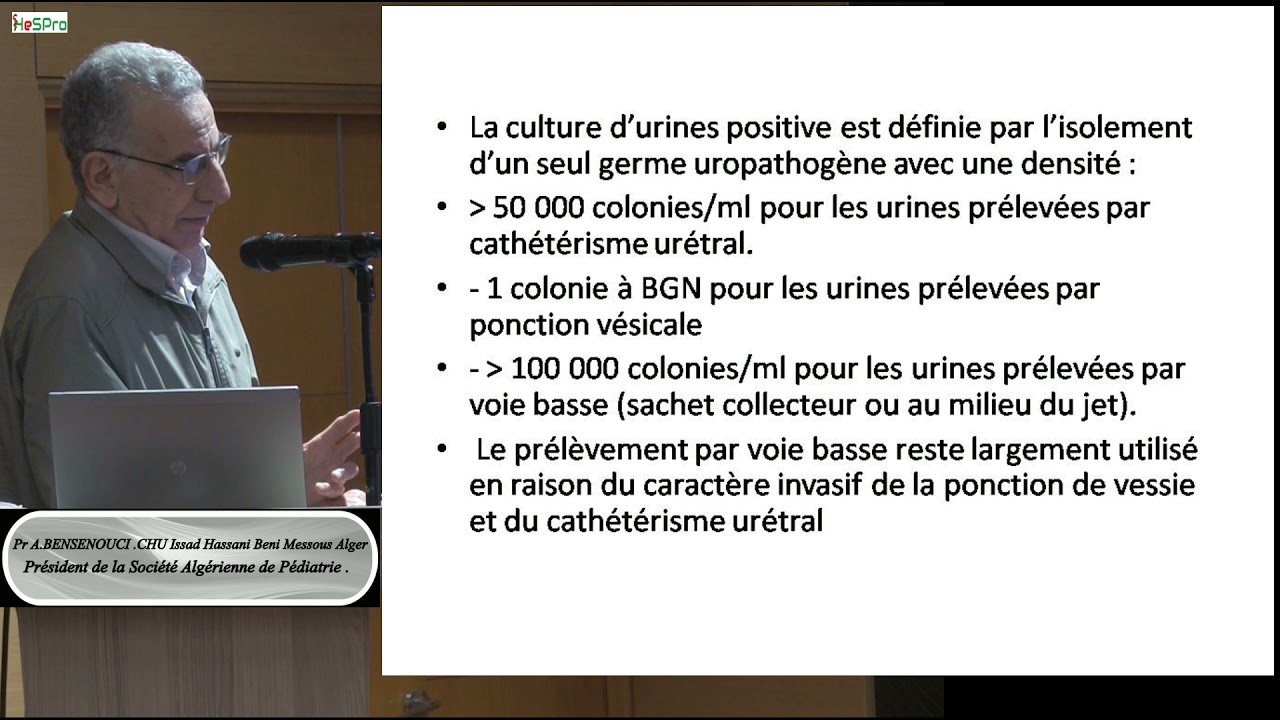 RAPA : Les Infections Urinaires chez l'Enfant  Pr A.BENSENOUCI