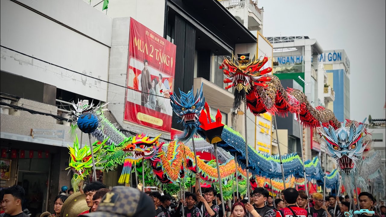 Quá Khủng | Diễu Hành Múa Rồng Long Xuyên 2026 | LSR Phong Anh KQDN Diễu Hành Cúng Lân Rồng 