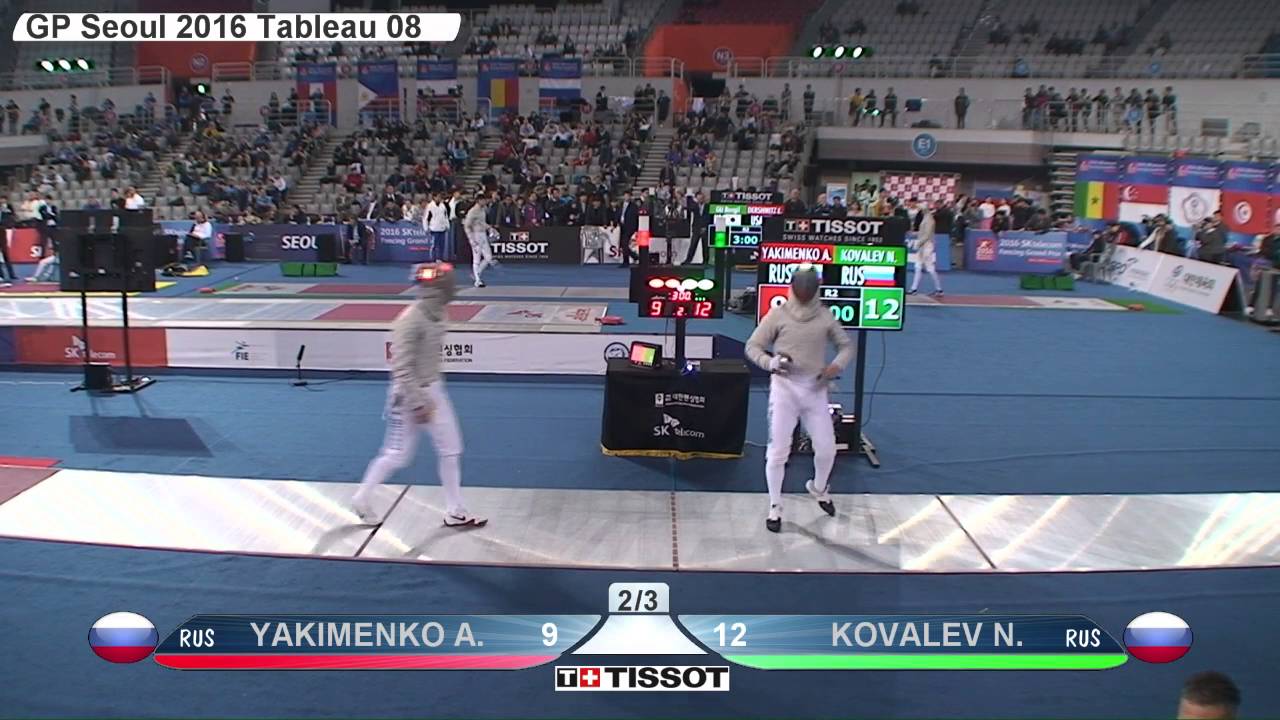 FE M S Individual Seoul GP 2016 T08 04 red KOVALEV RUS vs YAKIMENKO RUS