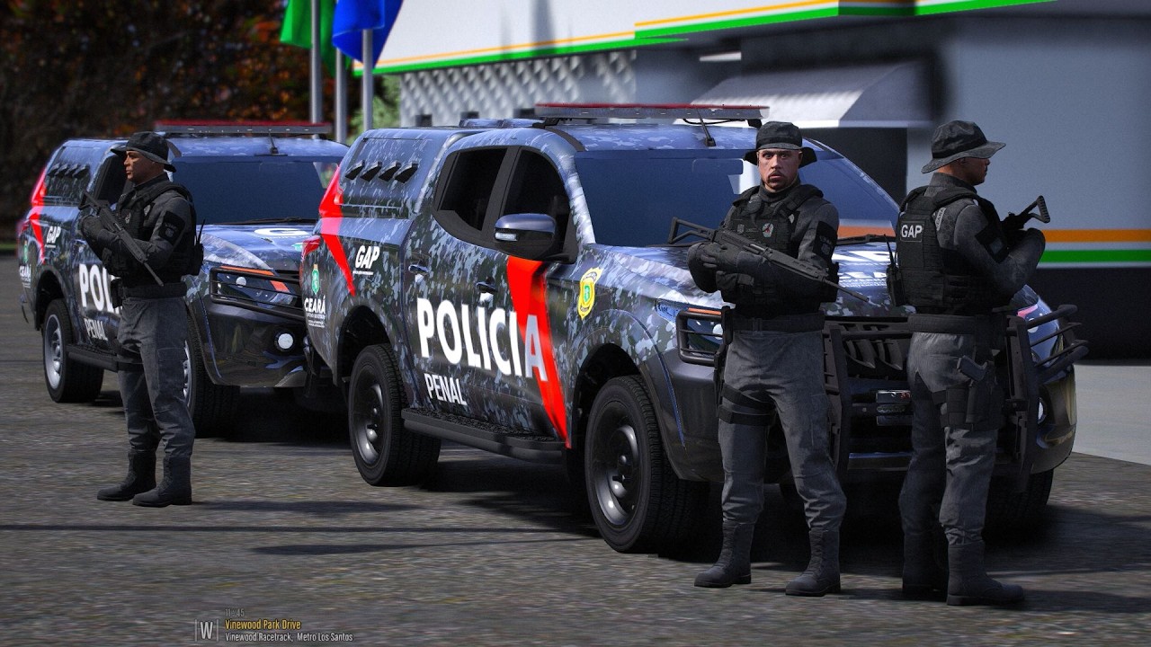 TRANSPORTE DE PRESO DE ALTA PERICULOSIDADE TERMINA EM T1R0S NA PENITENCIÁRIA - POLICIA NO GTA 5