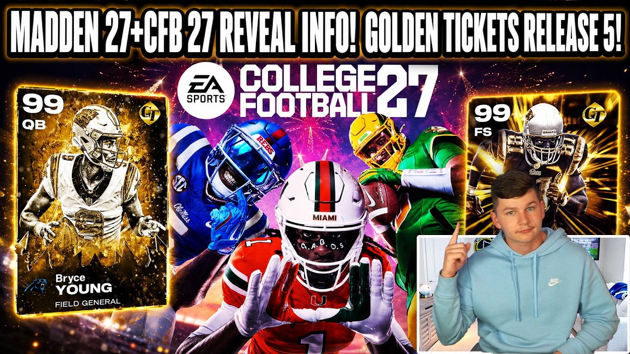 БЕЗУМНОЕ ОГРАНИЧЕННОЕ ПРЕДЛОЖЕНИЕ! ИНФОРМАЦИЯ О MADDEN 27 + CFB 27! ВЫПУСК ЗОЛОТЫХ БИЛЕТОВ 5-Й РАЗ!