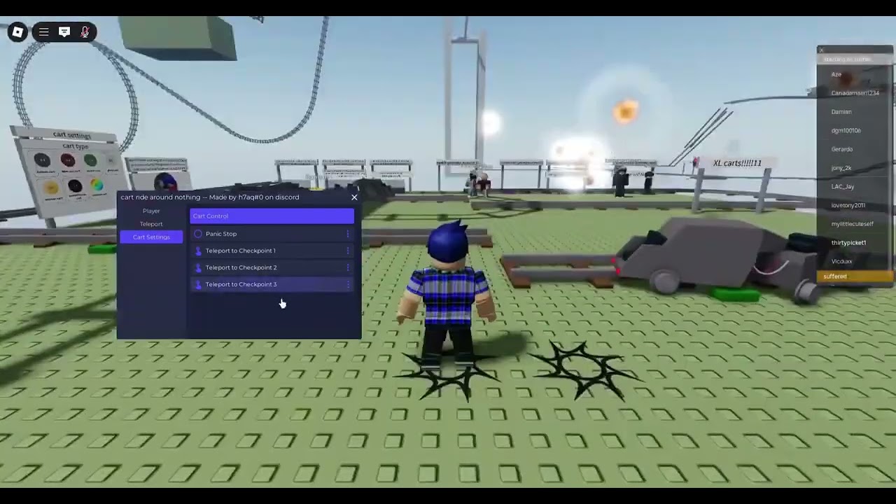 Cart ride around nothing script