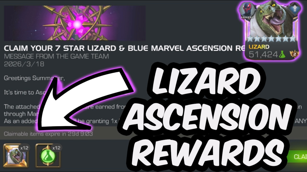 Lizard Ascension Rewards Are Here - Lizard Ascension 2 Rank Up - Marvel Contest of Champions