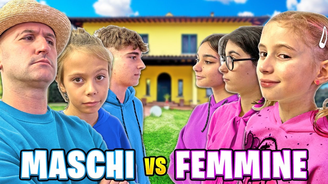 MASCHI VS FEMMINE GARA CON TUTTI I NOSTRI AMICI NELLA NOSTRA NUOVA CASA!