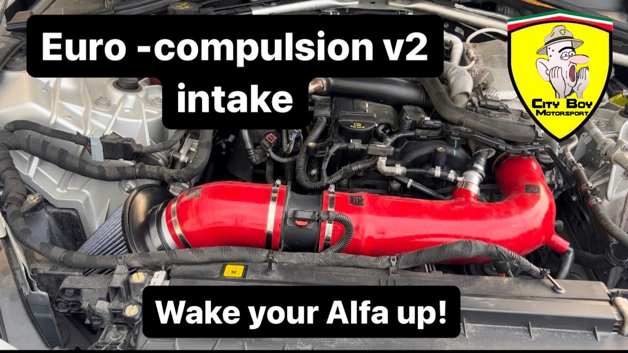 Eurocompulsion V2 Intake for 2.0 Alfa Romeo  Giulia COMPLETE INSTALL Easy performance upgrade !