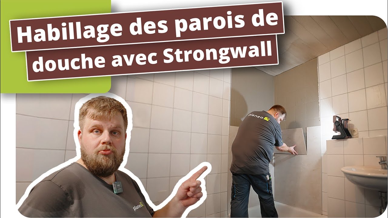 Moderniser sa douche  Recouvrir d'anciennes faïences avec des panneaux modernes