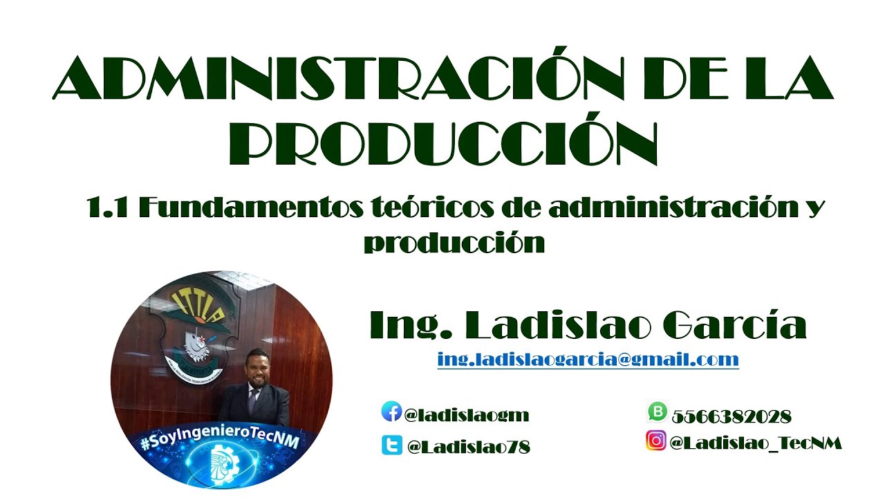 1.1 Fundamentos teóricos de administración y producción