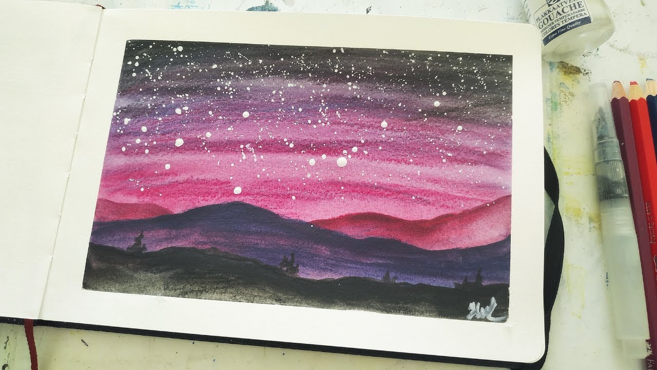 Beginner watercolor pencil tutorial