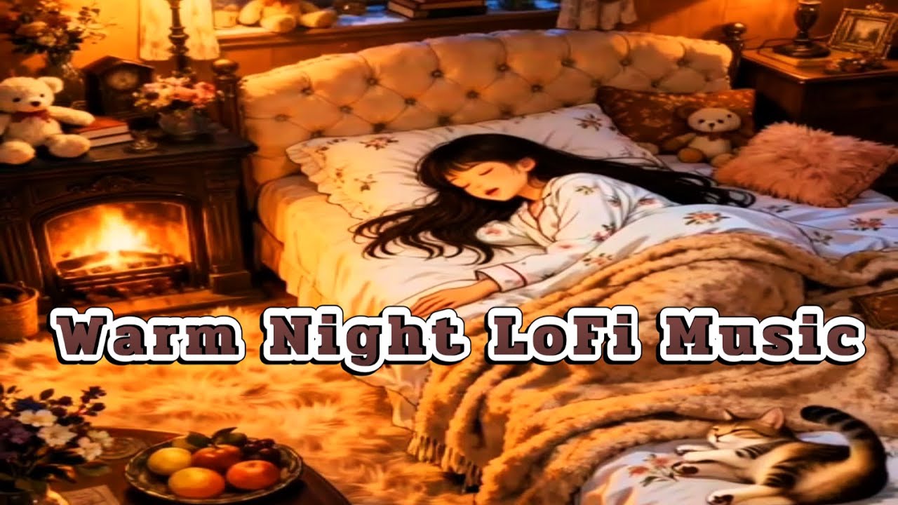 🔴 Cozy Fireplace Lo-Fi 🌙 Soft Music for Sleep & Relaxation 💤✨