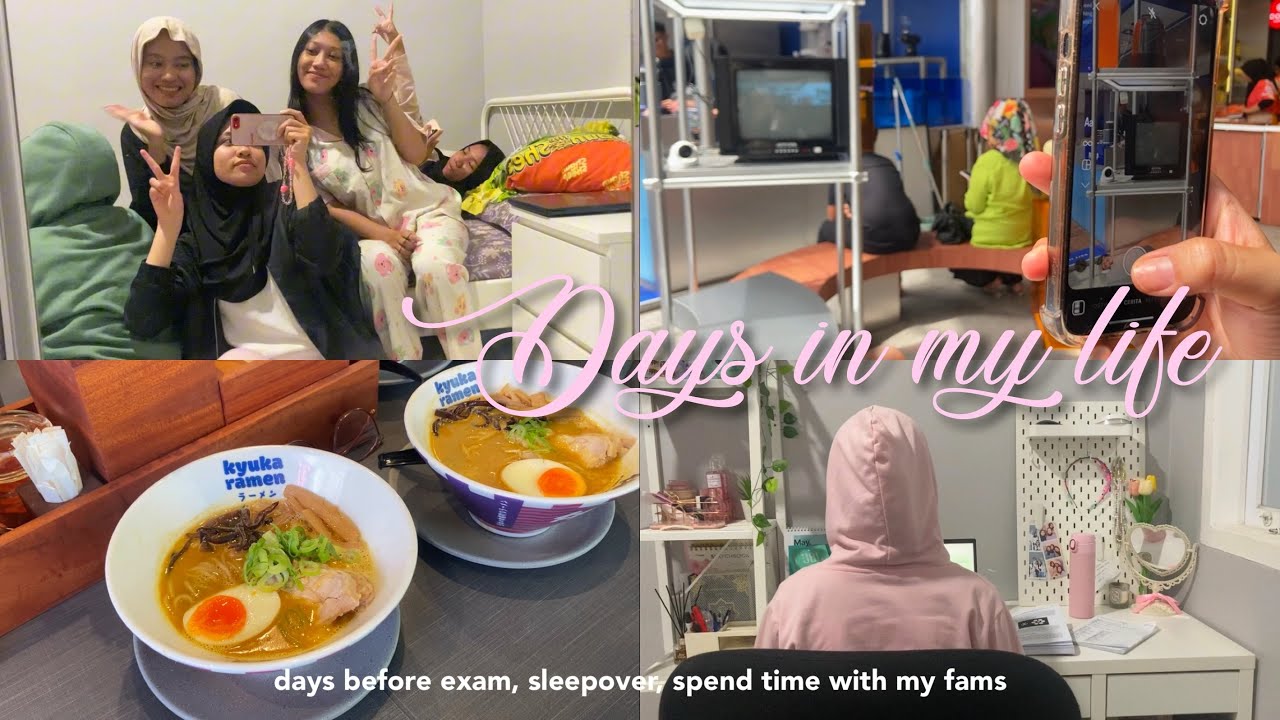 ✧ days in my life ✧ : days before exams & sleepover with my gurls 🎀 👯‍♀️🧸 | 🇮🇩
