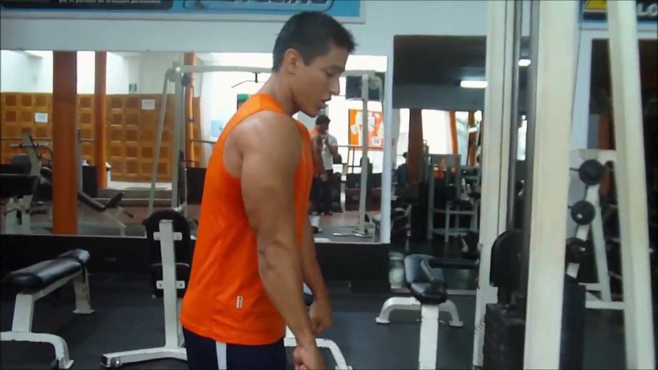 Ejercicio Para Triceps. Extensiones De Triceps En Polea Alta