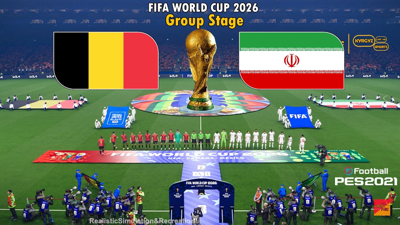 BELGIUM vs IRAN | World Cup 2026 | Full Match & All Goals Simulation & Prediction PES 21 Gameplay