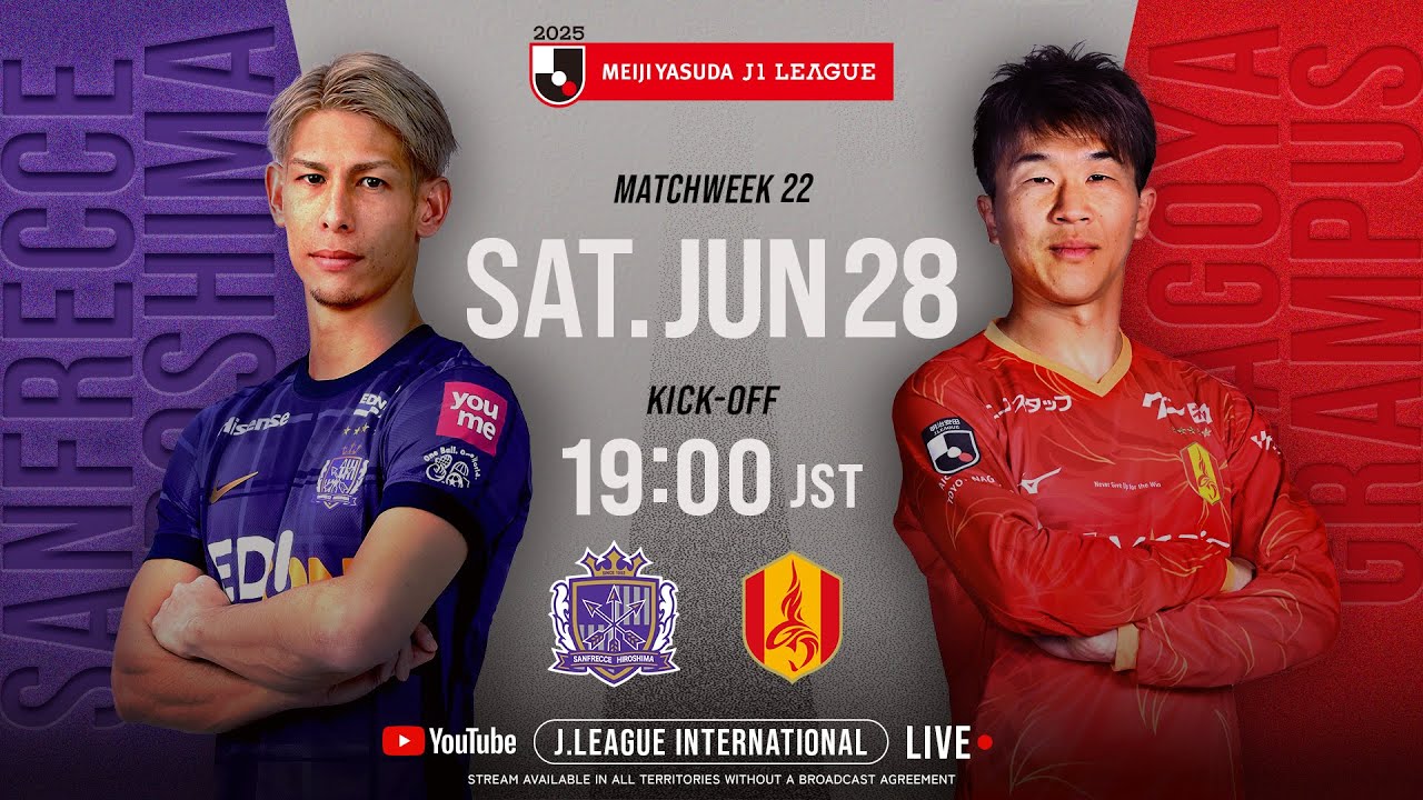 LIVE FOOTBALL FROM JAPAN | Sanfrecce Hiroshima vs Nagoya Grampus | 2025 J1 League | MW 22