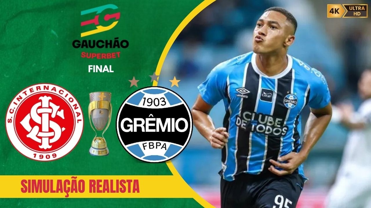 INTERNACIONAL x GRÊMIO | GAUCHÃO 2026 | AO VIVO E COM IMAGENS | SIMULAÇÃO PES21
