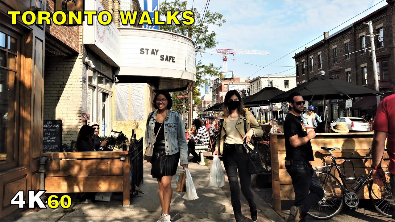 Toronto College Street Walk (Narrated) on September 12, 2020 [4K]
