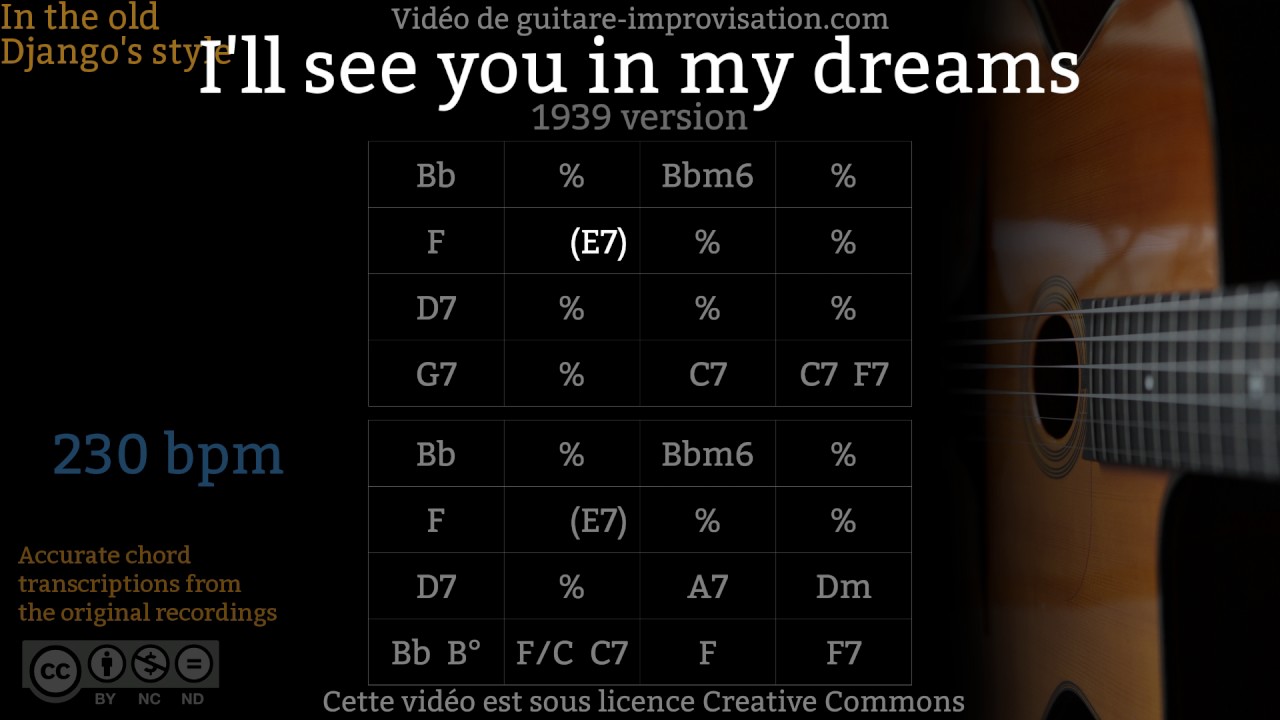 I'll See You In My Dreams (230 bpm) - Gypsy jazz Backing track / Jazz manouche