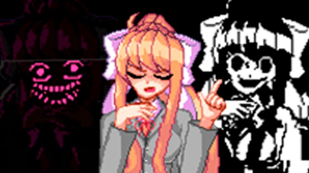 МОНИКА ПЕРЕДАЕТ ПРИВЕТ Friday Night Funkin' Monika Full Week mod