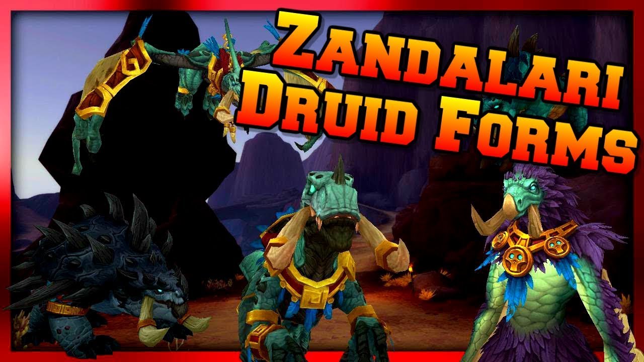 Zandalari Troll Druid Forms | World of Warcraft Battle for Azeroth | WoW