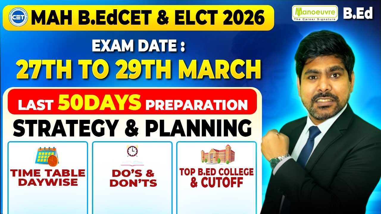 How to Crack B.EDCET & ELCT 2026 💯 | Last 50 Days Preparation Strategy |  Do’s & Don’ts