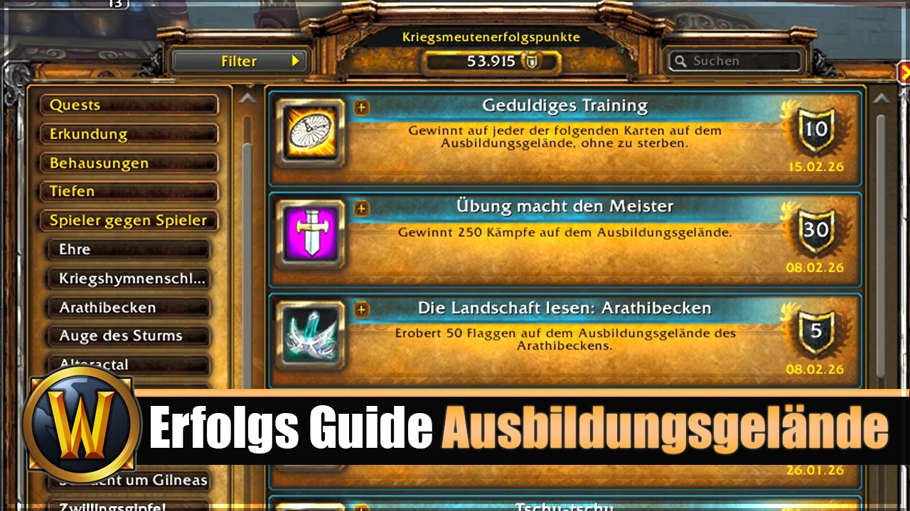 Erfolgs Guide: Alle 14 Erfolge des Ausbildungsgel&auml;ndes