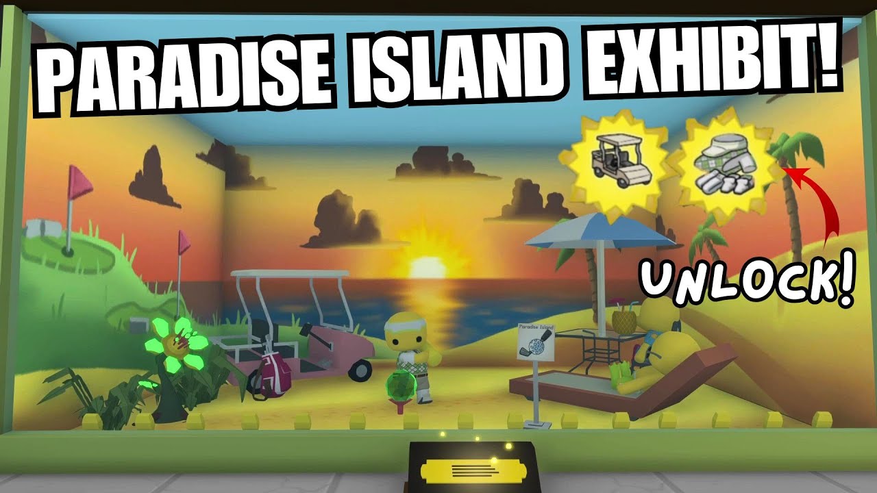 PARADISE ISLAND COLLECTION! UNLOCK GOLF CART and GOLF CLOTHES! Museum Artifacts - Wobbly Life