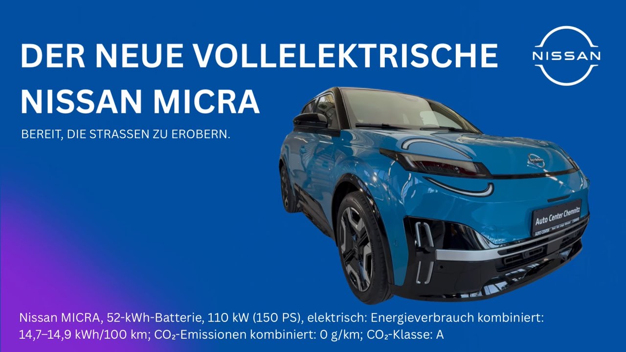 Der neue vollelektrische Nissan Micra.