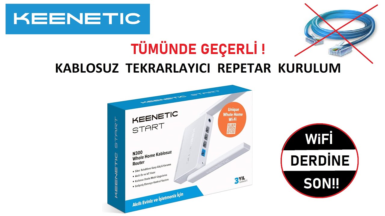 Keenetic Routerlar da Kablo Olmadan WiFi Genişletme Modu Kurulumu (Repeater)