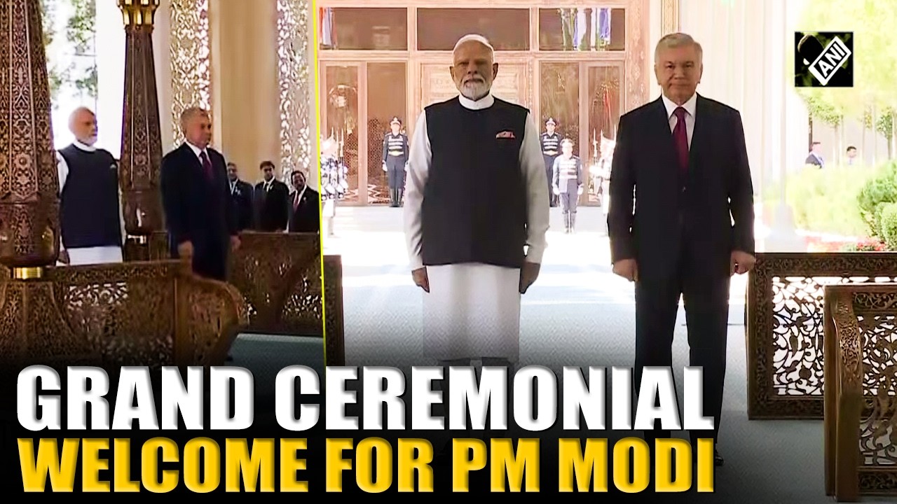 WATCH: PM Modi receives ceremonial welcome in Tashkent during bilateral visit to Uzbekistan