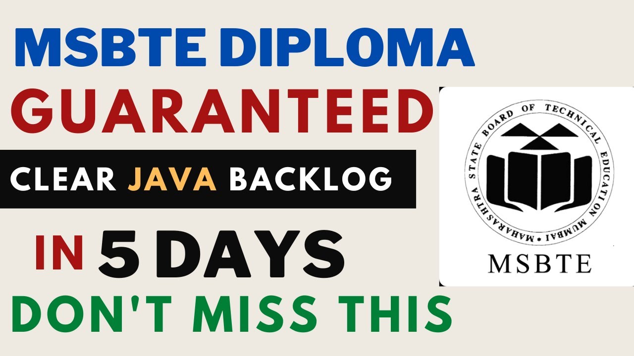 Guaranteed Clear Your Java Backlog With 5 Days Crash Course *Limited Seats* | Notes & Question Bank