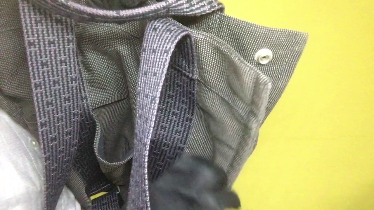 TBC: Hermes Grey Nylon Canvas Airline Backpack (Two-way Bag)