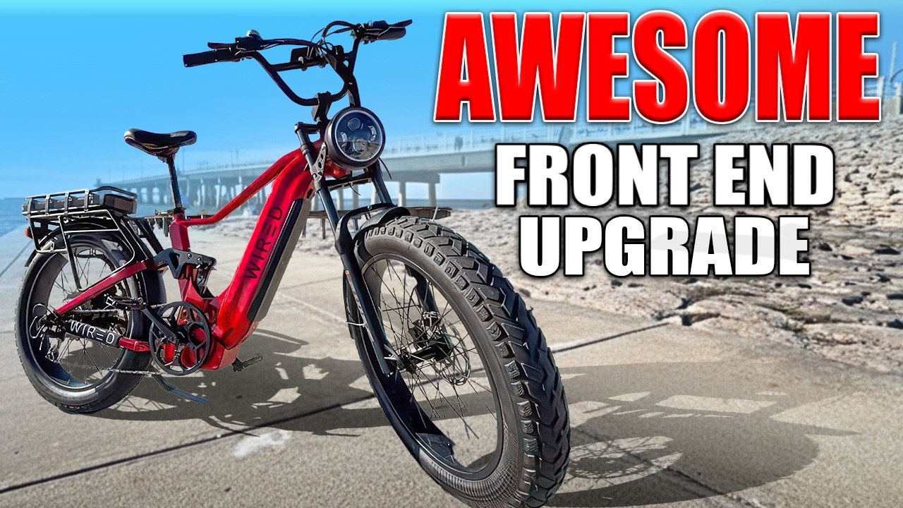 72V Wired Warrior Dual-Crown Fork + Motorcycle Headlight Install and Test Ride!