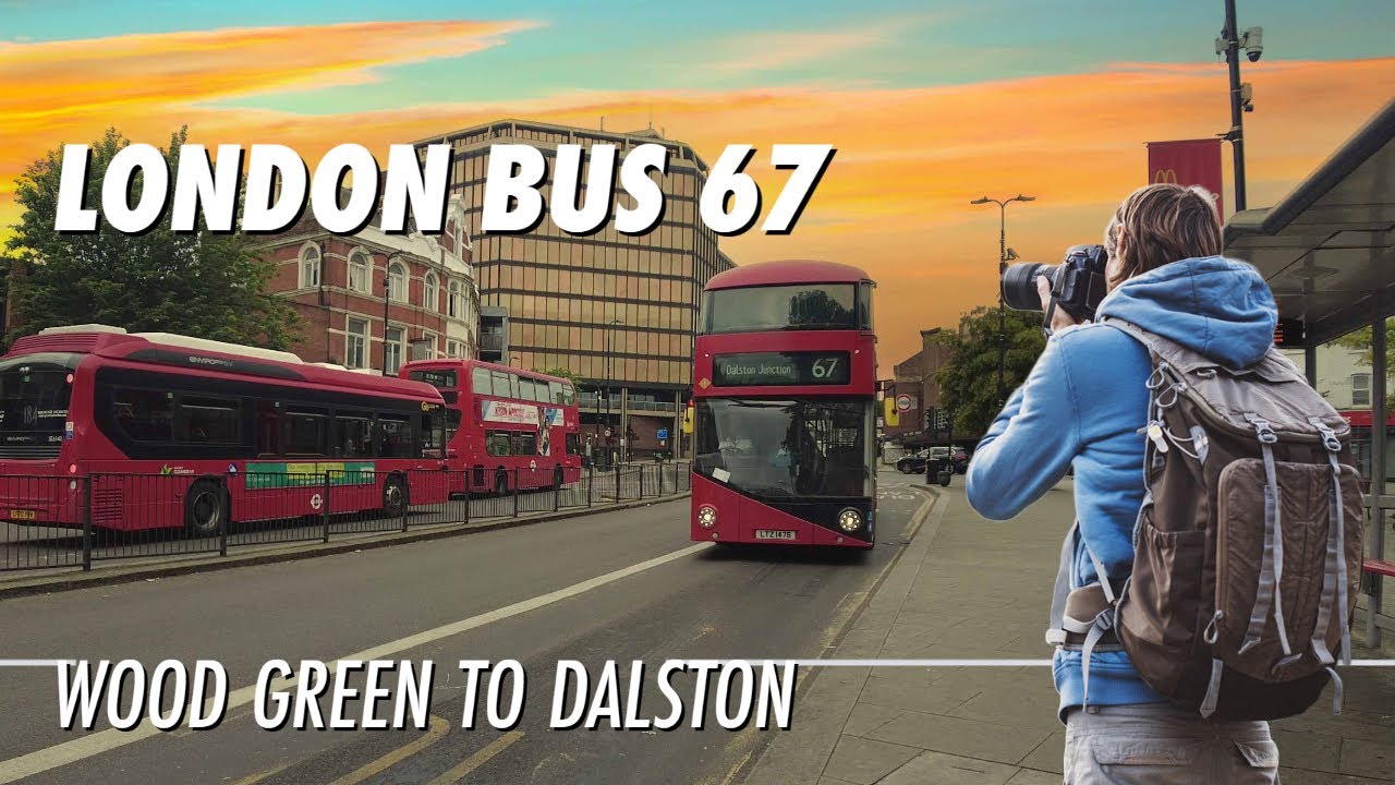 Early Morning London Bus Journey Route 67 From Wood Green To Dalston Junction