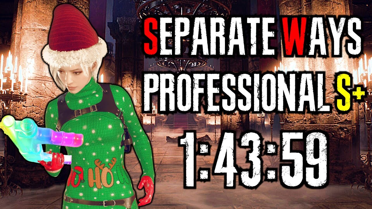 RE4 Separate Ways Remake Professional S+ Run in 1:43:59
