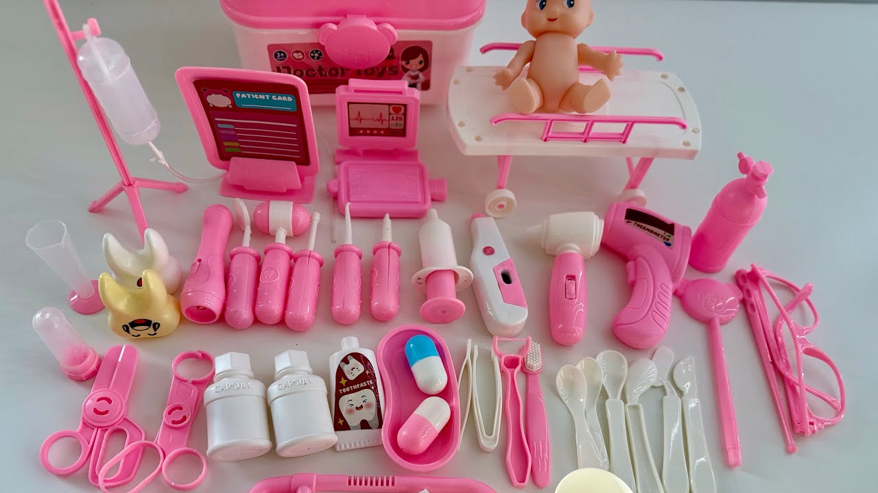 7 Minutes Satisfying Unboxing Doctor Toys ASMR, Doctor Playset Review