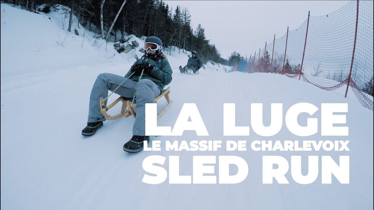 La luge Massif de Charlevoix Sled run!
