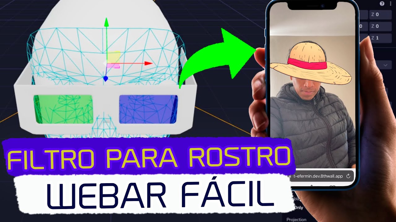 Realidad Aumentada fácil con Niantic Studio de 8thwall | Face tracker